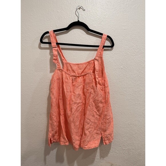 Athleta Voyager 100% Linen Tank Top Womens Sunset Glow Adjustable  Size  Medium - Picture 2 of 5